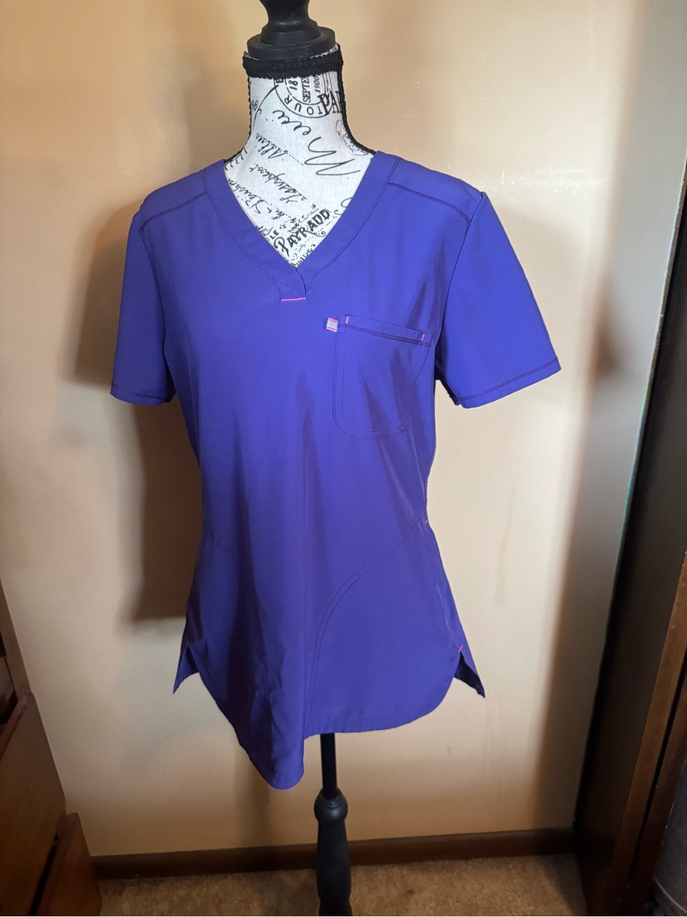 Scrubstar Purple V-Neck Short Sleeve Medical Scrub Top